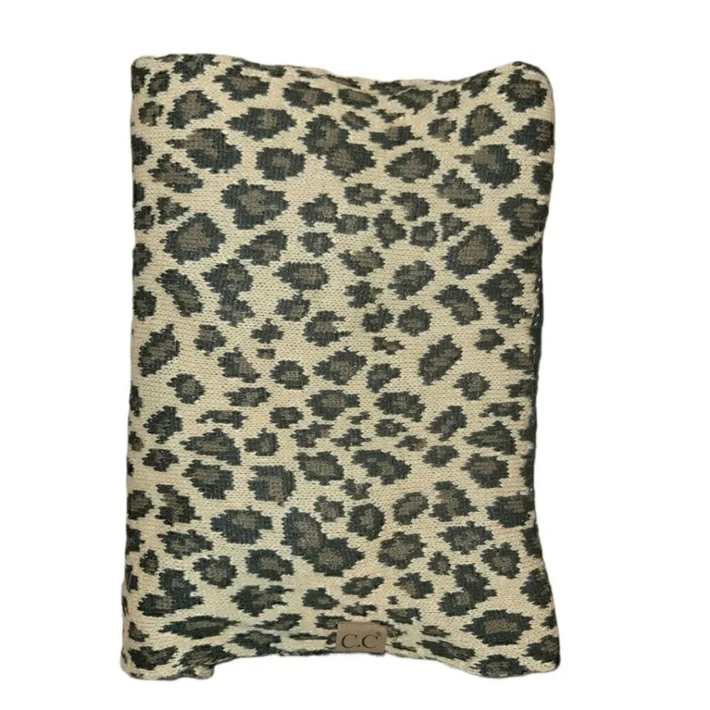 CC Brand Black Leopard Print Infinity Scarf